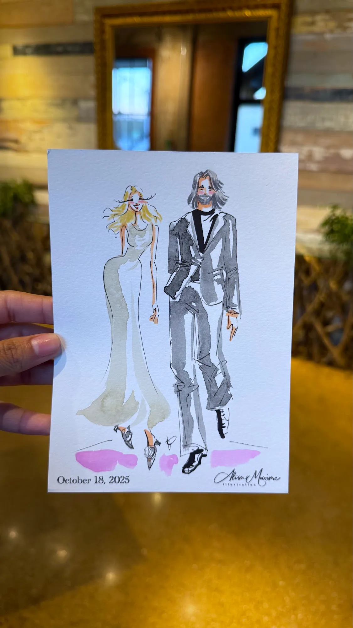 Live fashion sketch 11 from Wedding Celebration in Dallas