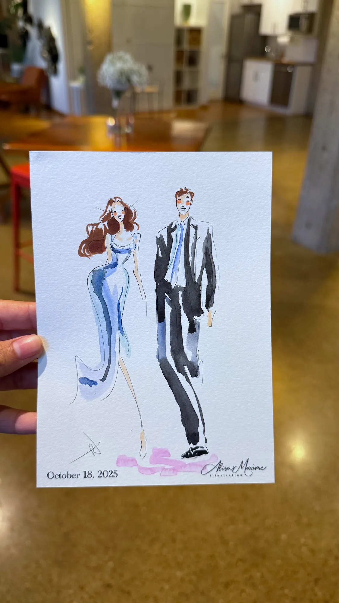 Live fashion sketch 12 from Wedding Celebration in Dallas