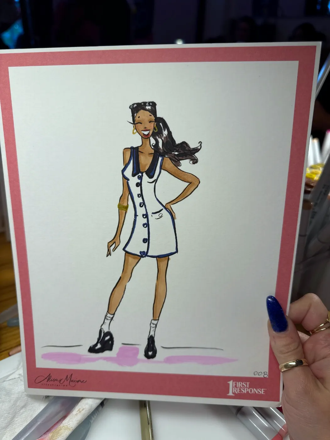 Live fashion sketch 8 from Corporate Party at Empire Diner, New York