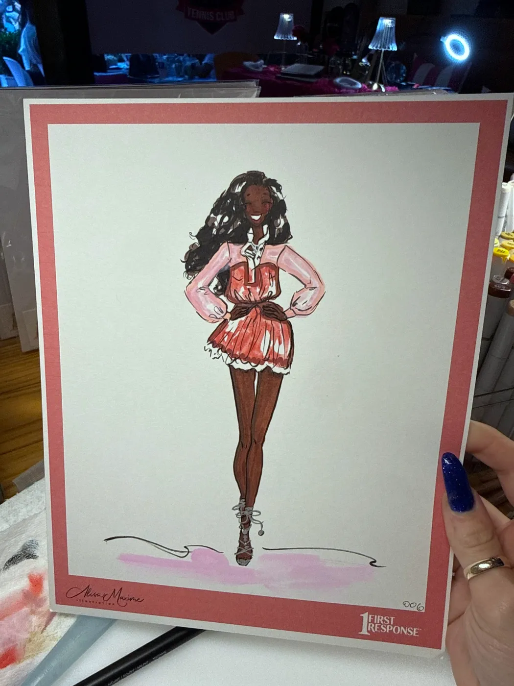 Live fashion sketch 6 from Corporate Party at Empire Diner, New York