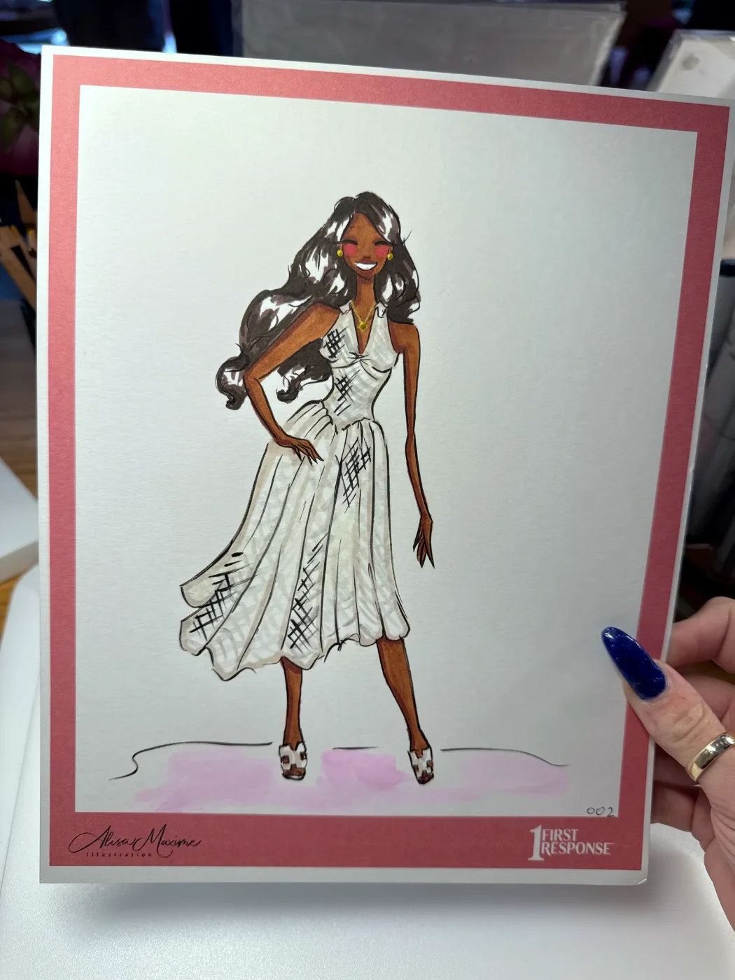 Live sketch from Corporate Party at Empire Diner, New York