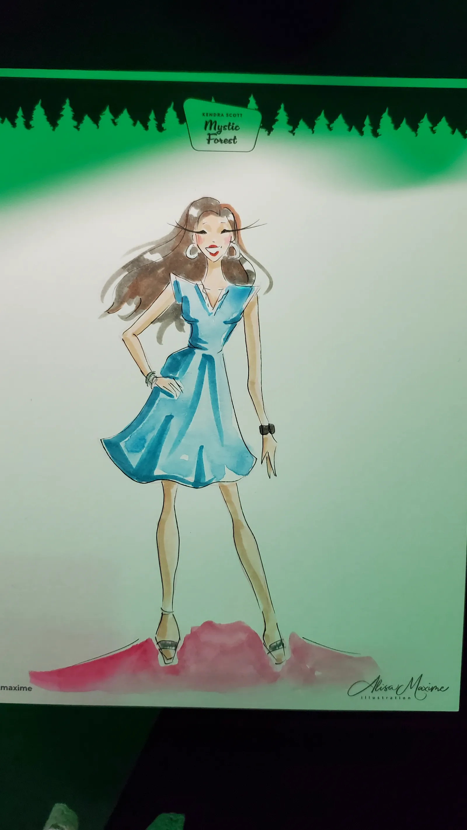 Live fashion sketch 13 from Austin Art Experience at Kendra Scott