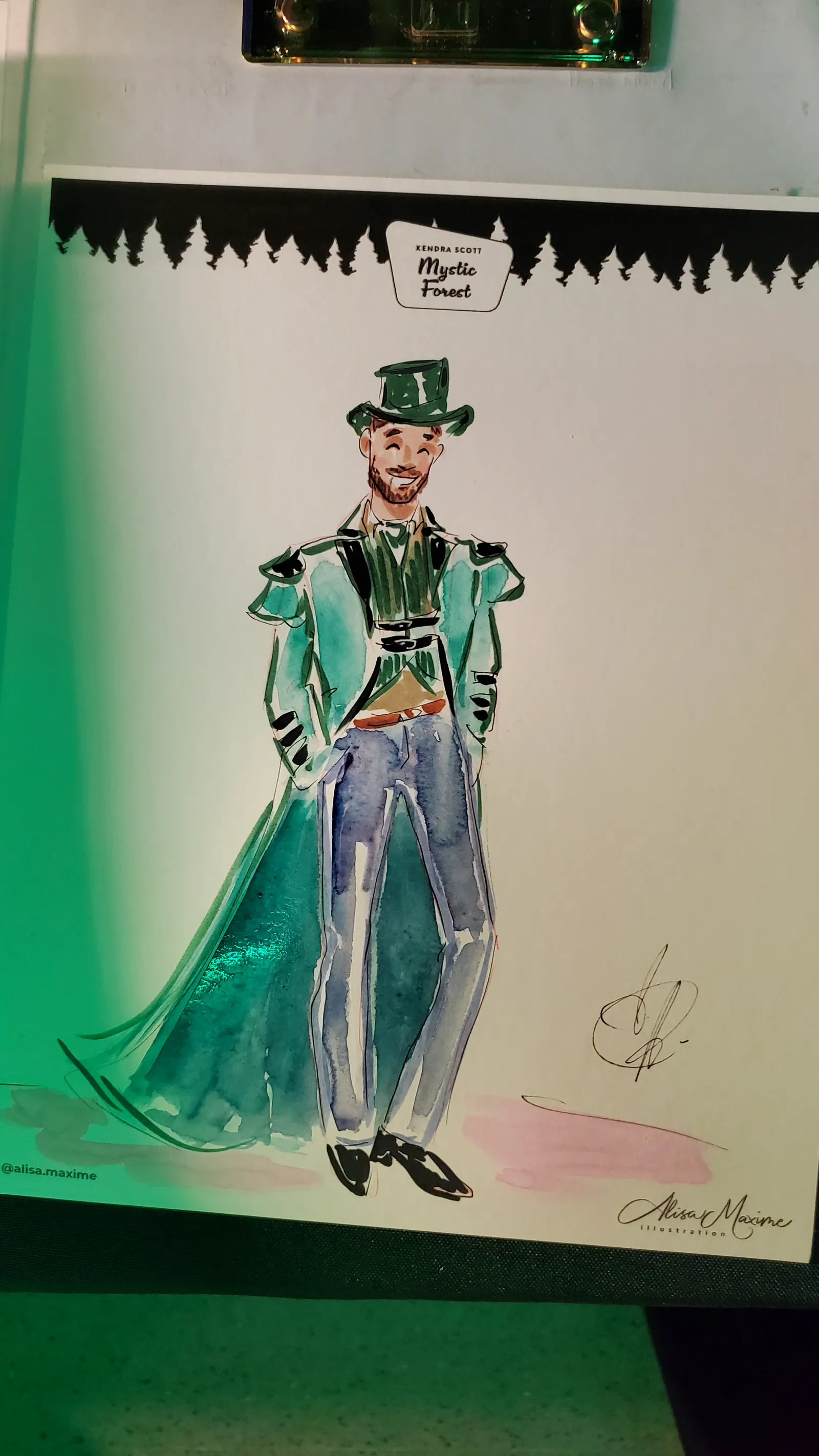 Live fashion sketch 6 from Austin Art Experience at Kendra Scott