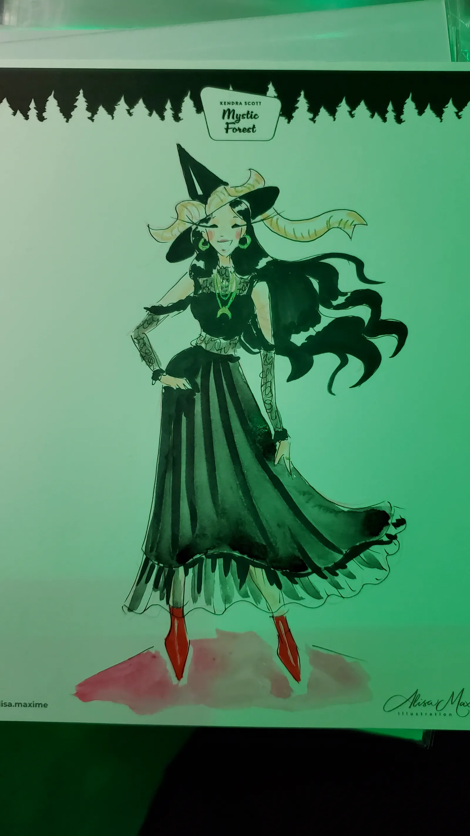 Live fashion sketch 7 from Austin Art Experience at Kendra Scott