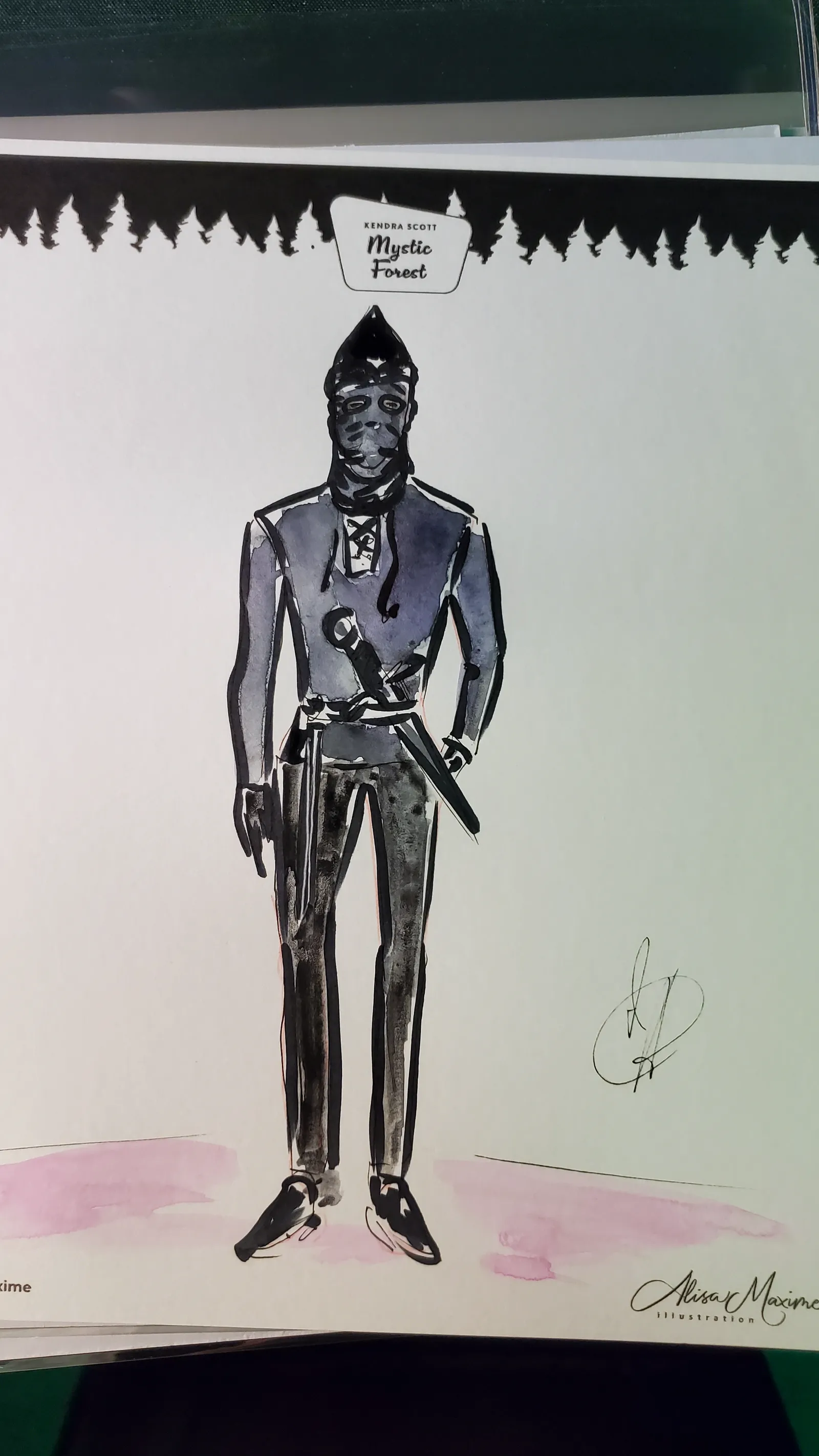 Live fashion sketch 8 from Austin Art Experience at Kendra Scott