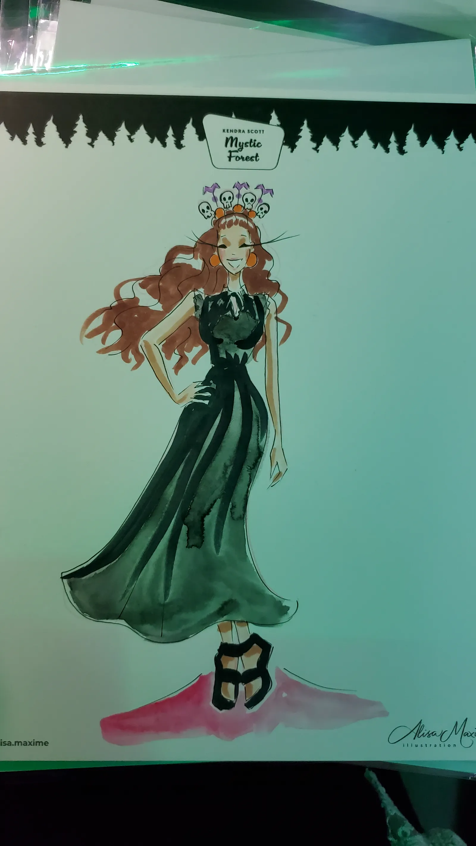 Live fashion sketch 12 from Austin Art Experience at Kendra Scott