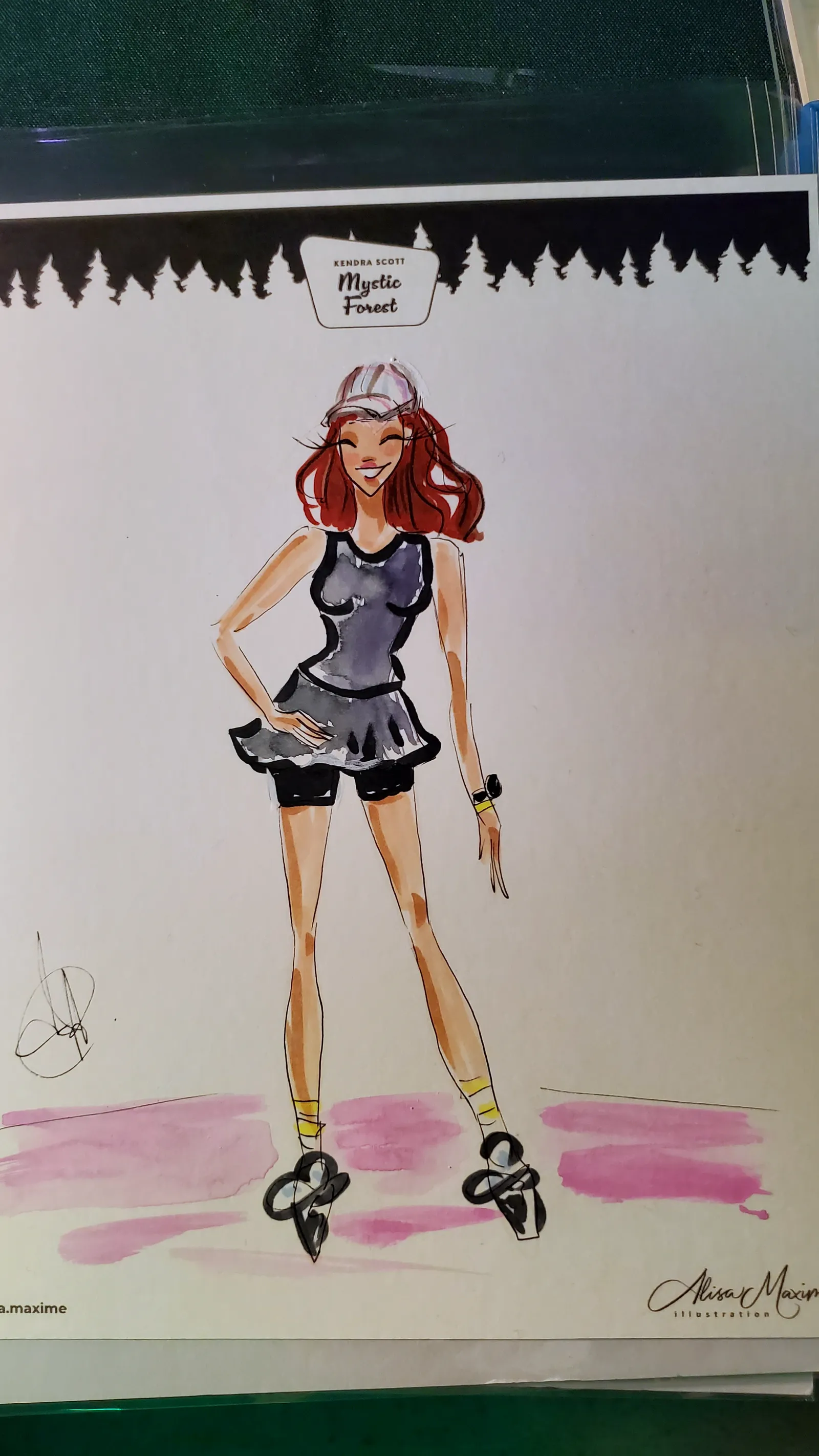 Live sketch from Austin Art Experience at Kendra Scott
