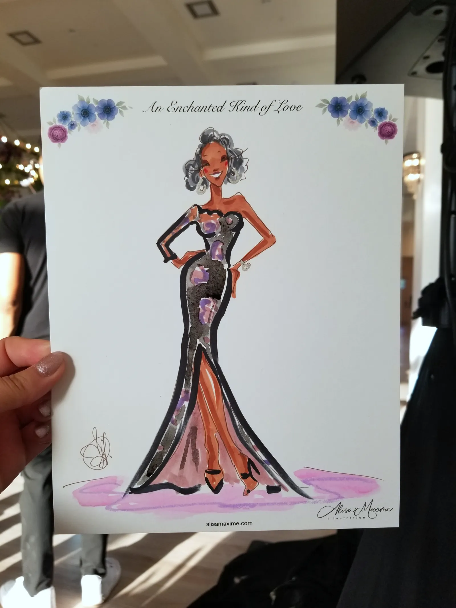 Live fashion sketch 2 from Wedding Celebration at The Arlo, Austin