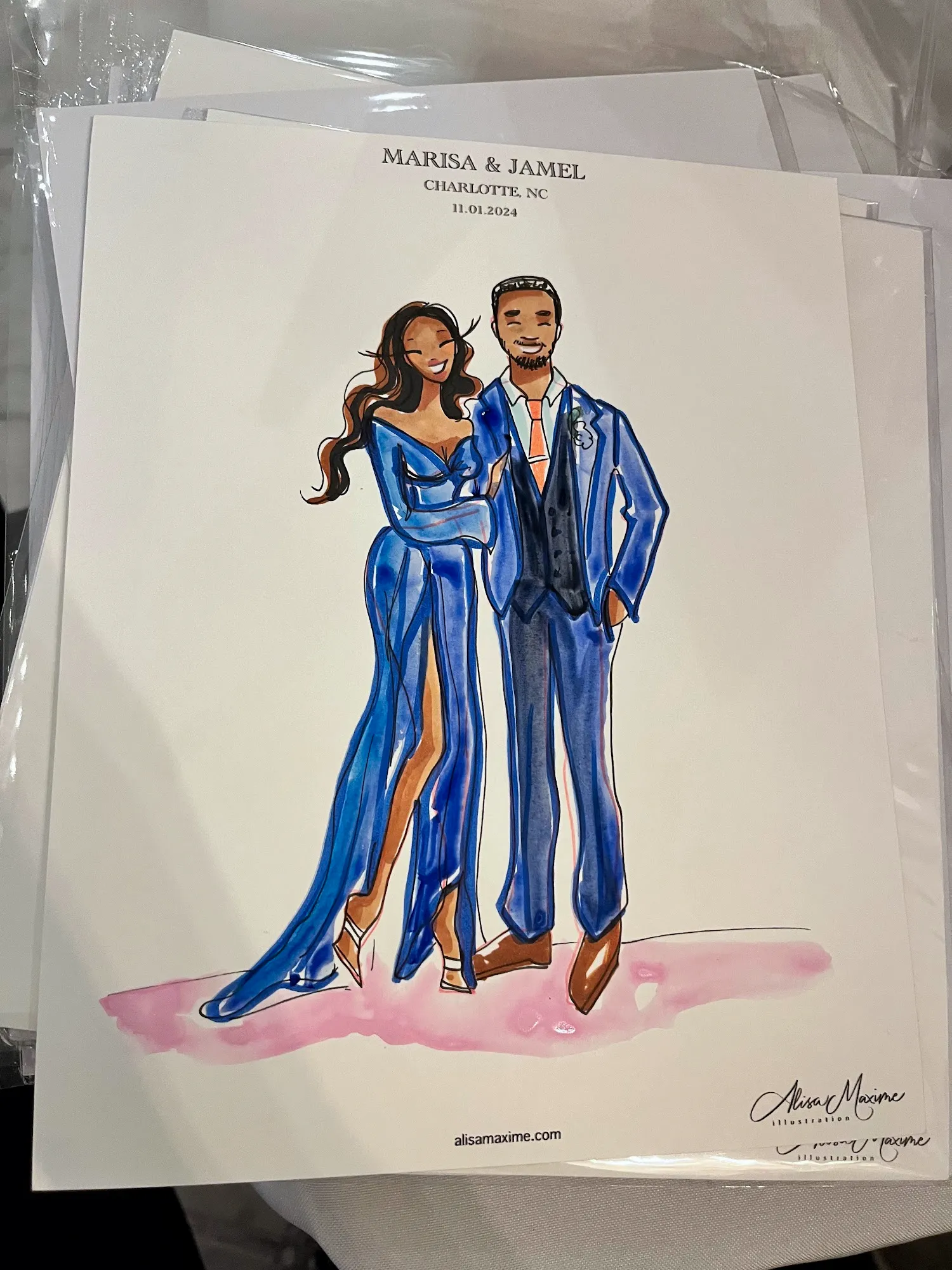 Live fashion sketch 14 from A Romantic Evening at the Crystal Ballroom in Charlotte