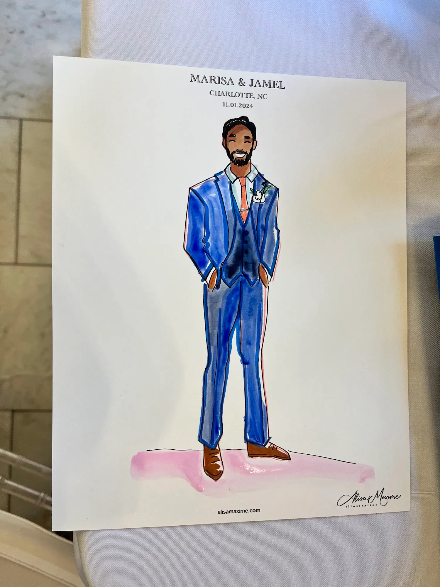 Live fashion sketch 5 from A Romantic Evening at the Crystal Ballroom in Charlotte