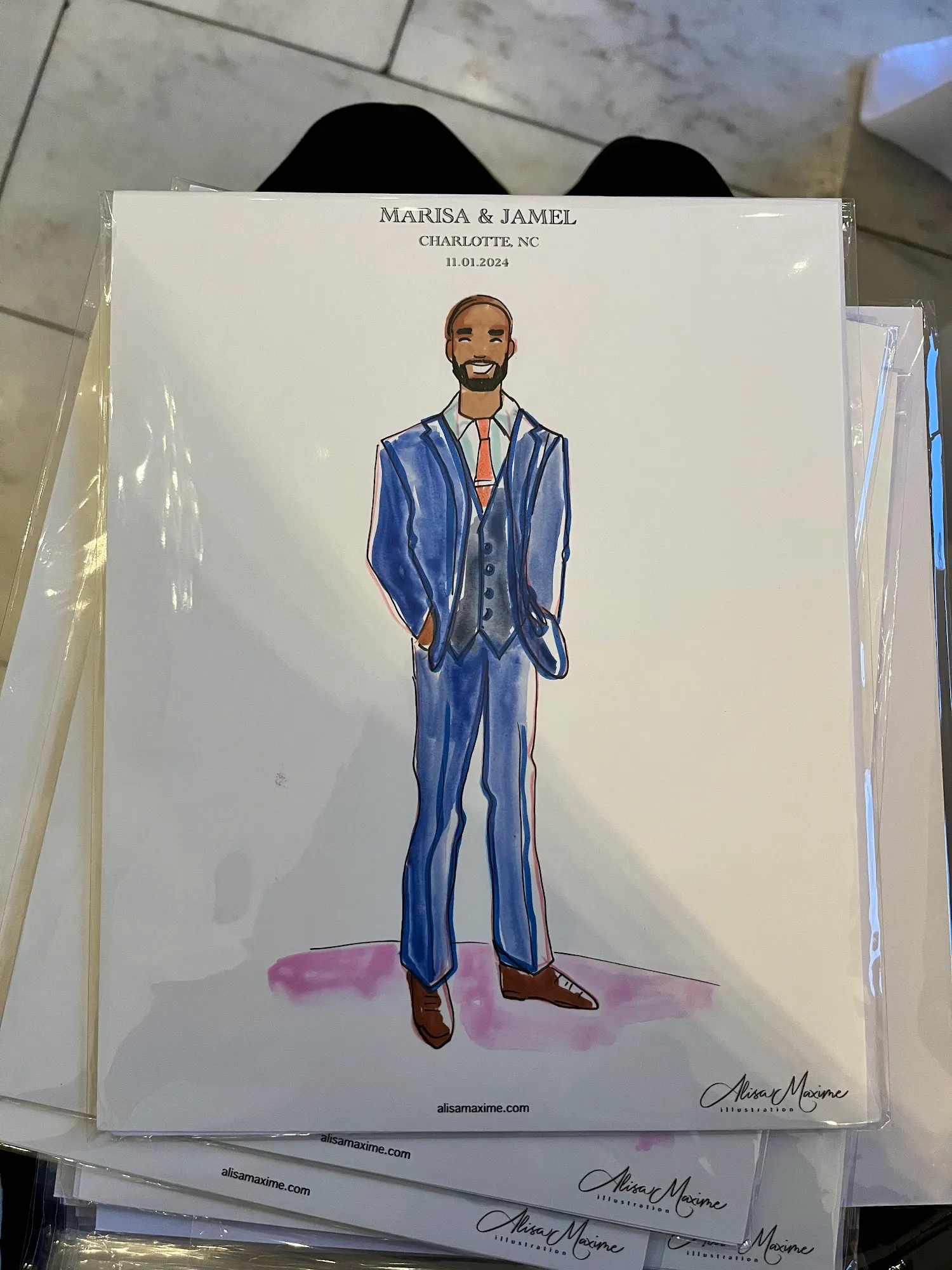 Live fashion sketch 6 from A Romantic Evening at the Crystal Ballroom in Charlotte