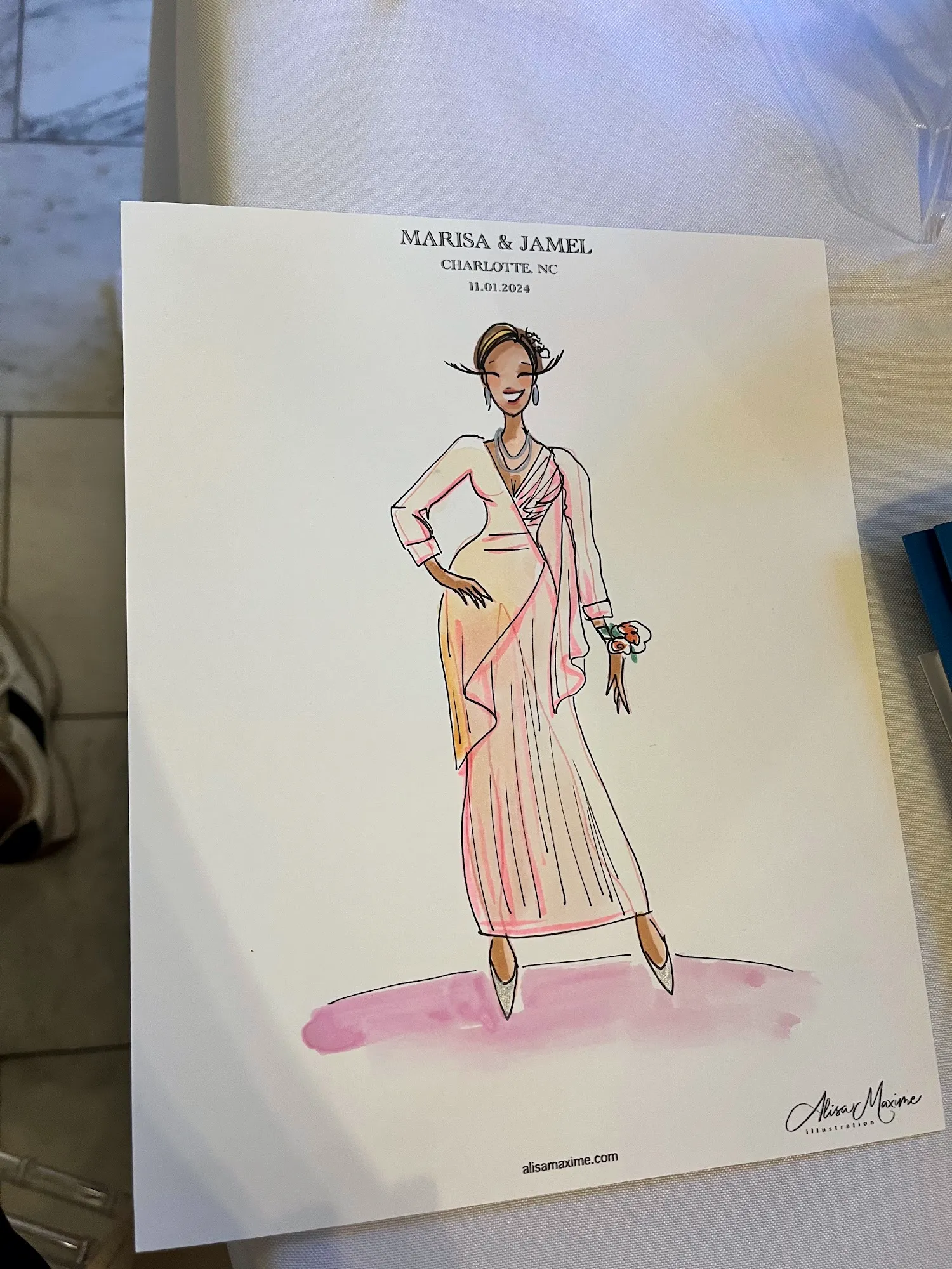 Live fashion sketch 7 from A Romantic Evening at the Crystal Ballroom in Charlotte