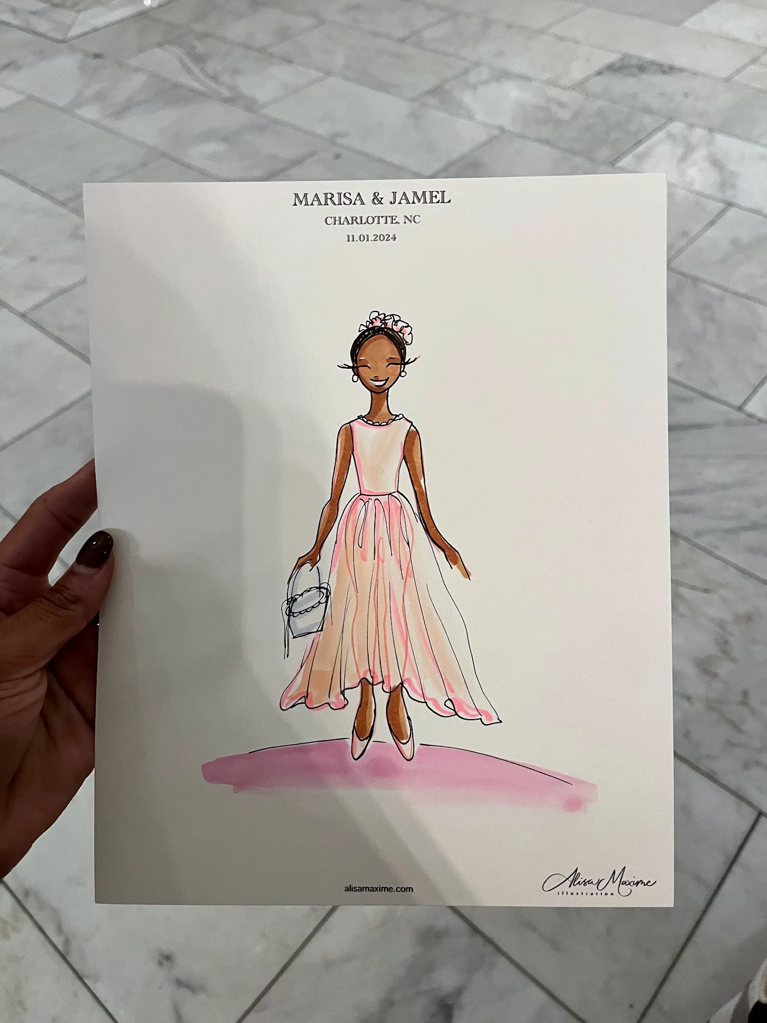 Live fashion sketch 12 from A Romantic Evening at the Crystal Ballroom in Charlotte