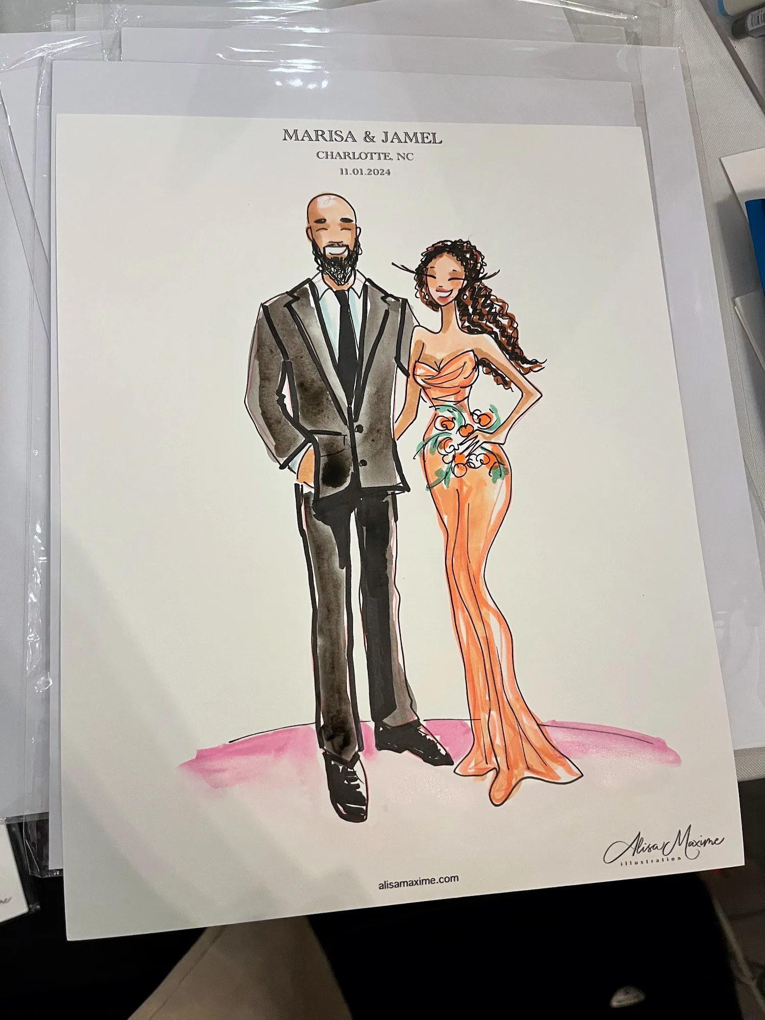 Live fashion sketch 11 from A Romantic Evening at the Crystal Ballroom in Charlotte