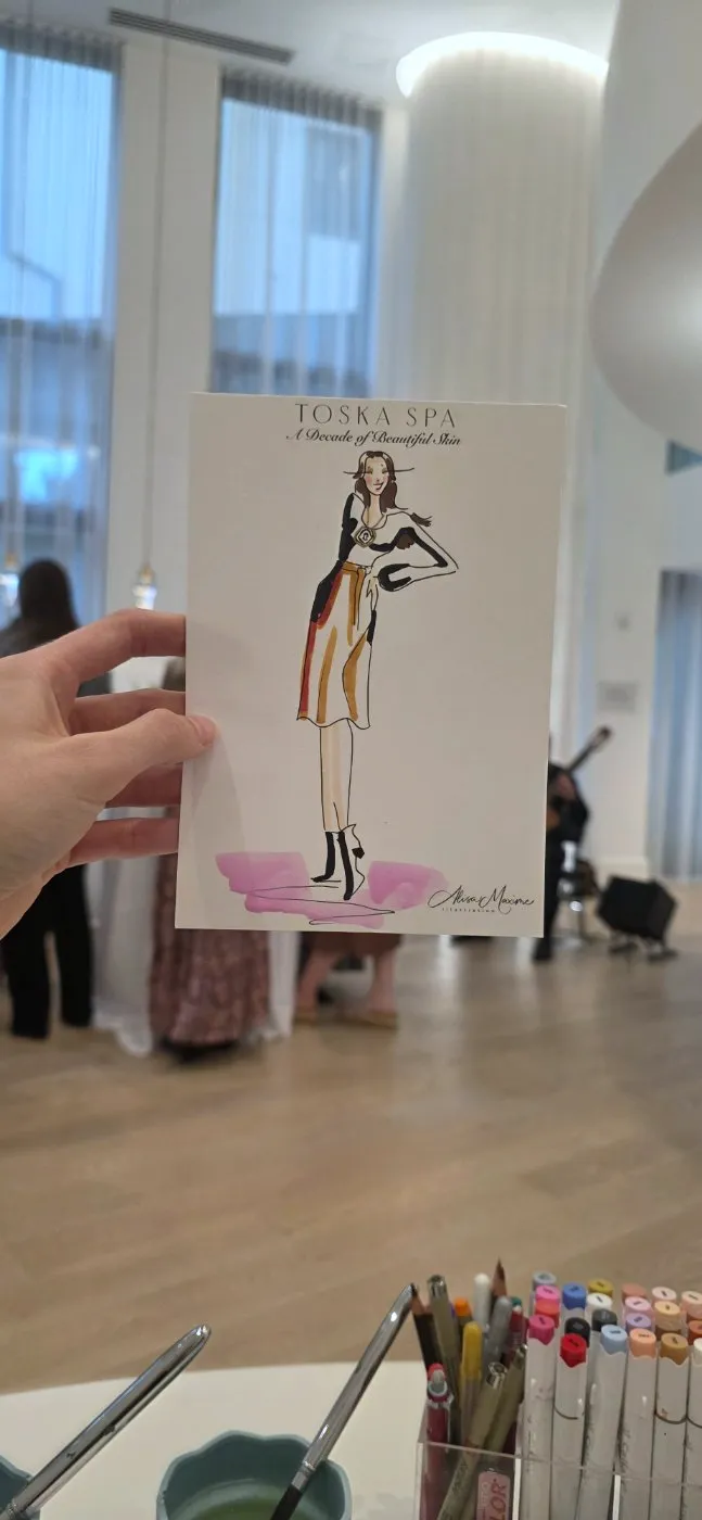 Live fashion sketch 16 from Shop Event at Toska Spa & Facial Bar, Charlotte