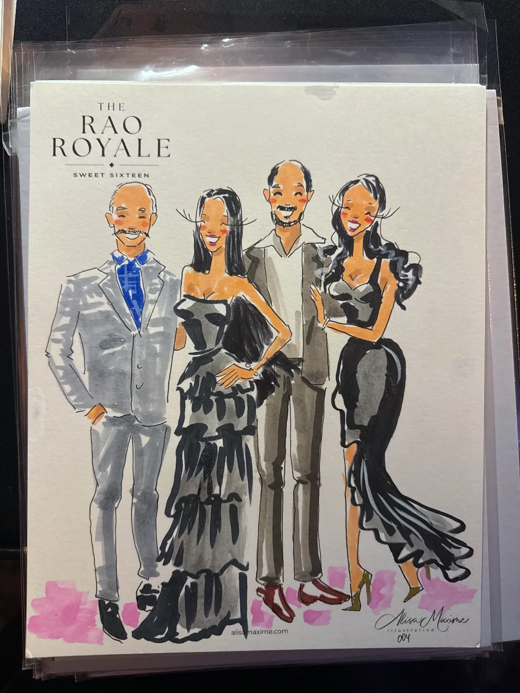 Live fashion sketch 4 from Private Party at The Post Oak Hotel, Houston
