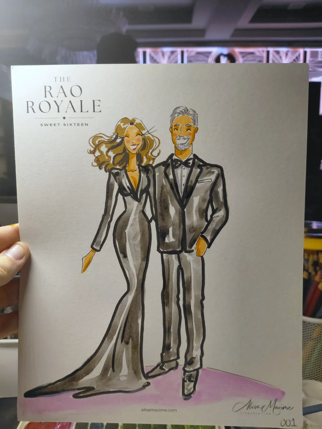 Live sketch from Private Party at The Post Oak Hotel, Houston