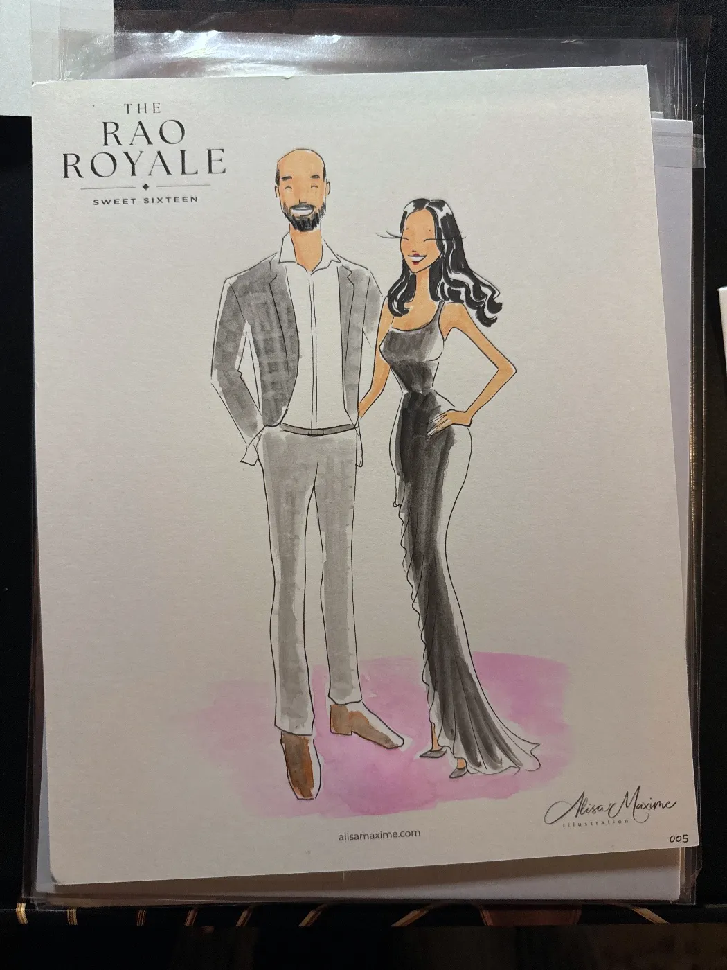 Live fashion sketch 5 from Private Party at The Post Oak Hotel, Houston