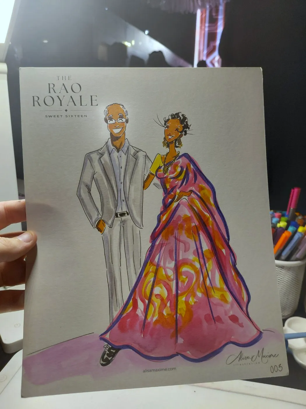 Live fashion sketch 3 from Private Party at The Post Oak Hotel, Houston