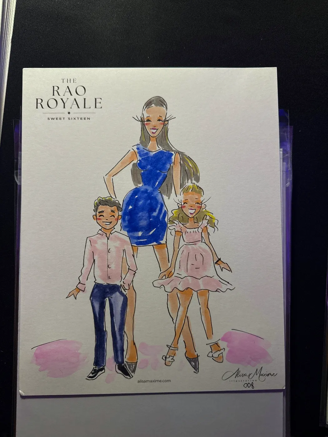 Live fashion sketch 8 from Private Party at The Post Oak Hotel, Houston