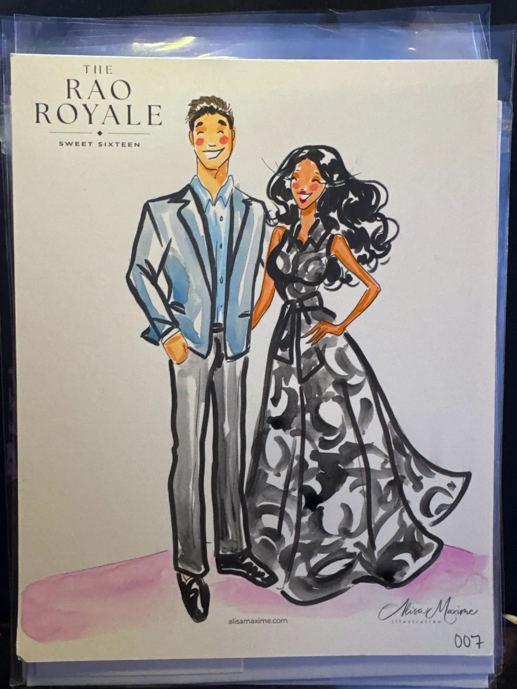 Live fashion sketch 7 from Private Party at The Post Oak Hotel, Houston