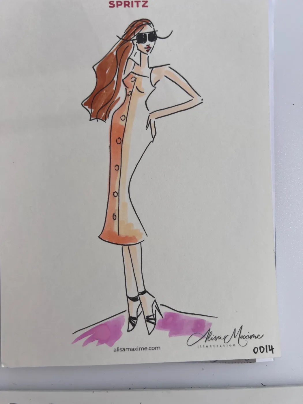 Live fashion sketch 14 from Brand Activation in San Diego