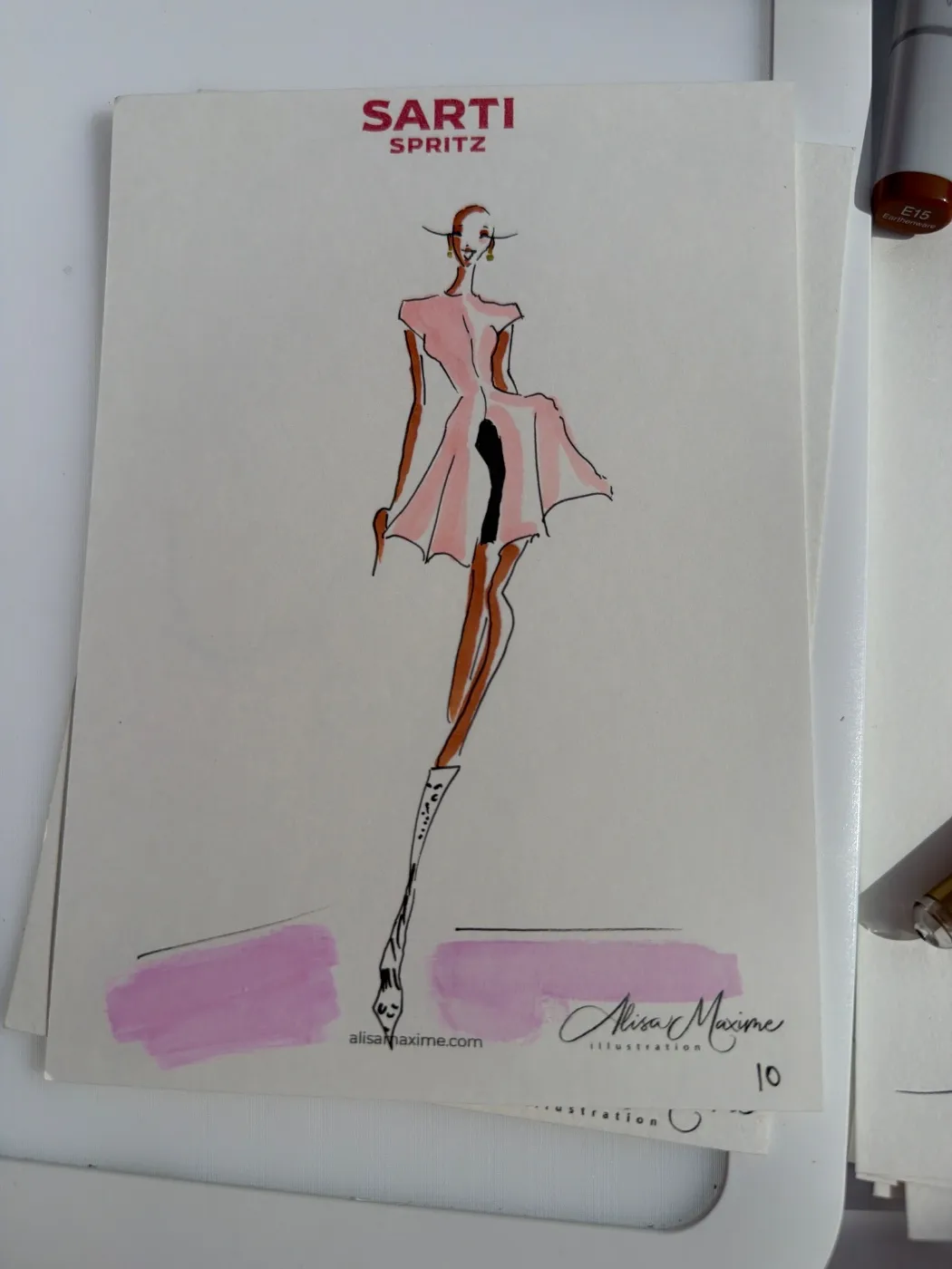Live fashion sketch 10 from Brand Activation in San Diego
