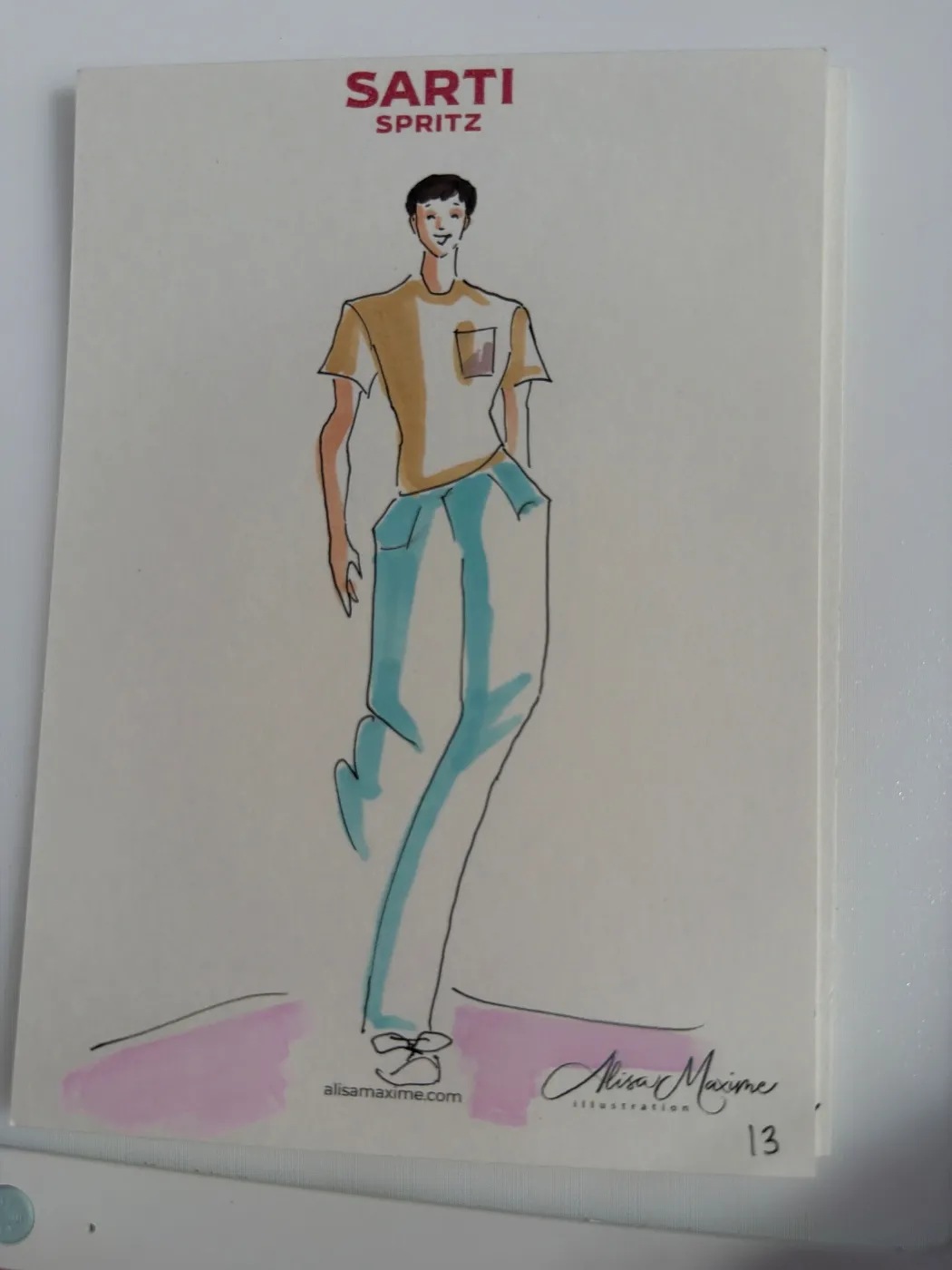 Live fashion sketch 13 from Brand Activation in San Diego