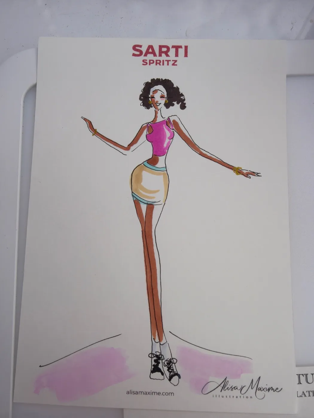 Live fashion sketch 2 from Brand Activation in San Diego