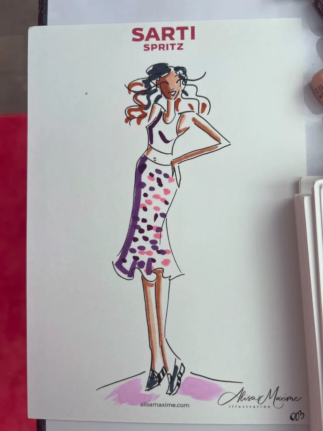 Live fashion sketch 3 from Brand Activation in San Diego