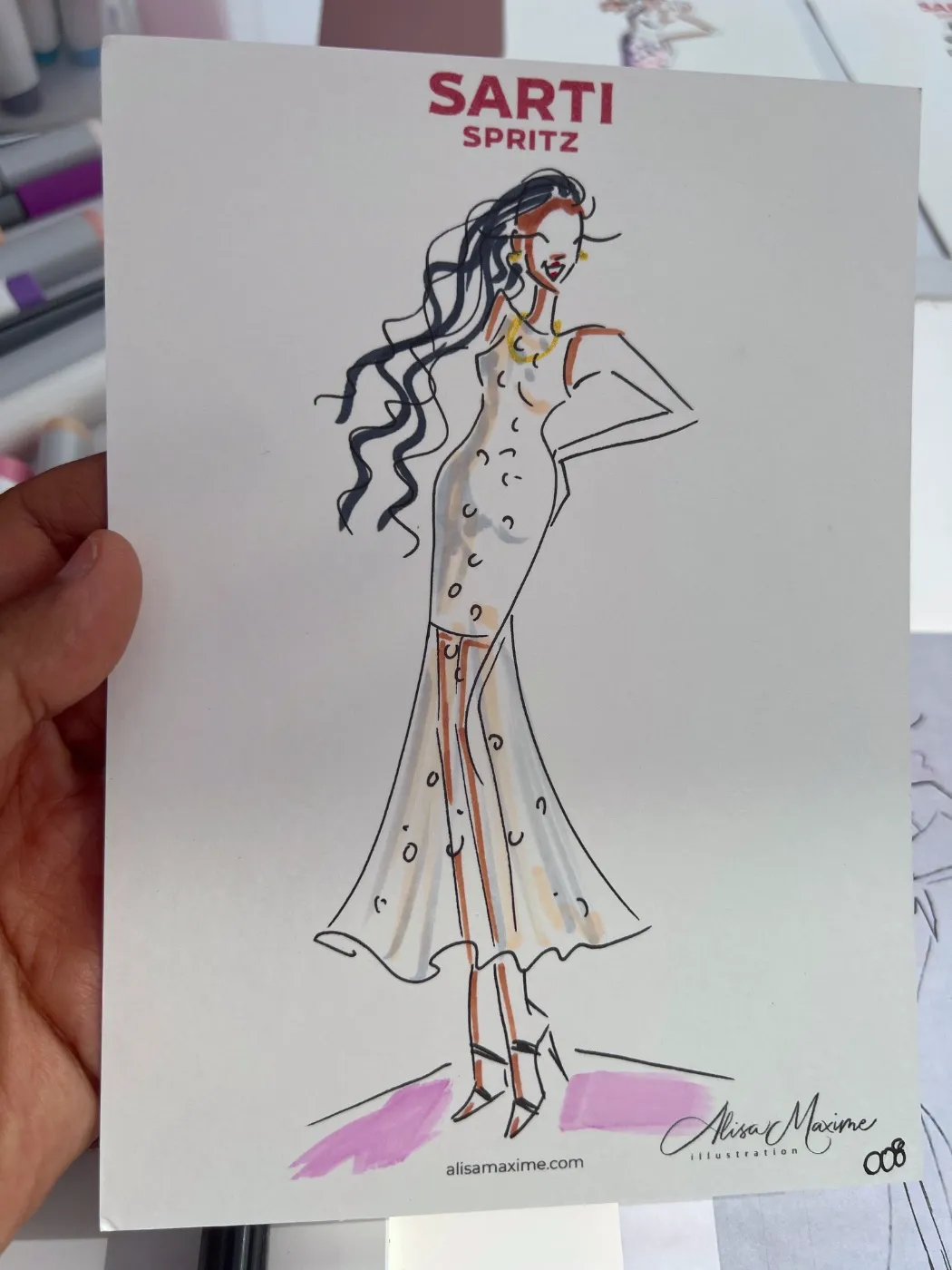Live fashion sketch 8 from Brand Activation in San Diego