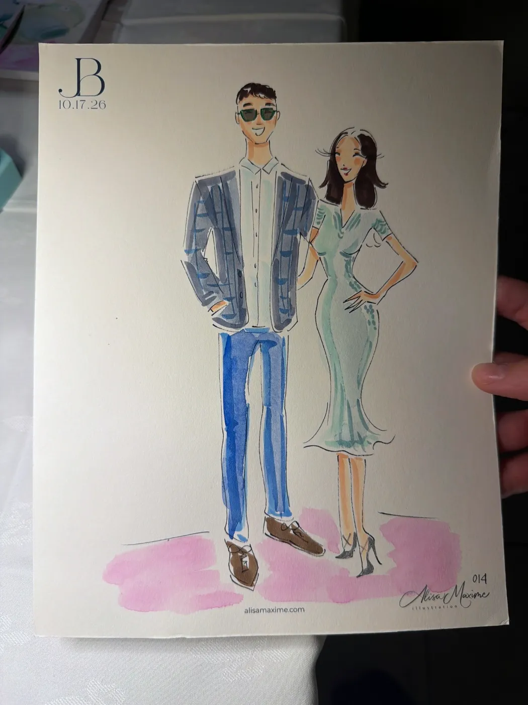 Live fashion sketch 14 from Wedding at Surf & Sand Laguna Beach