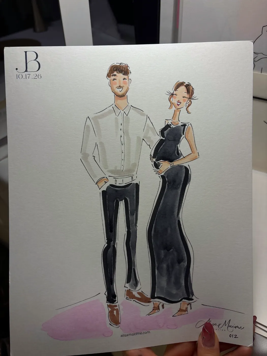 Live fashion sketch 12 from Wedding at Surf & Sand Laguna Beach