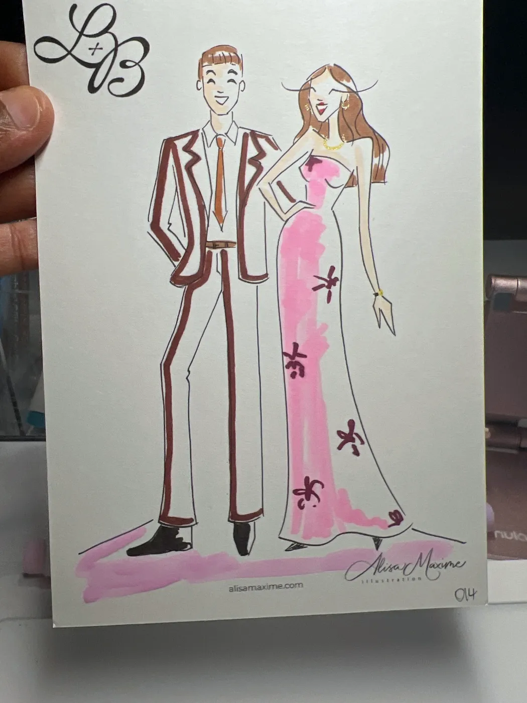 Live fashion sketch 14 from Wedding at Parker Palm Springs