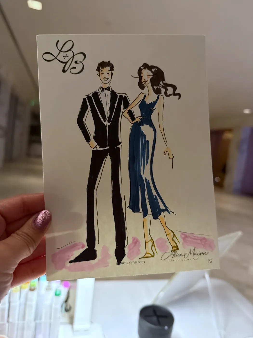 Live fashion sketch 15 from Wedding at Parker Palm Springs