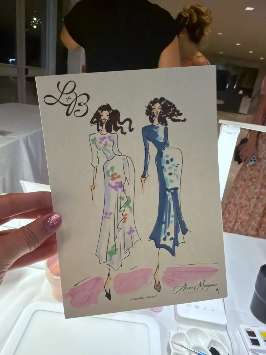 Live fashion sketch 9 from Wedding at Parker Palm Springs