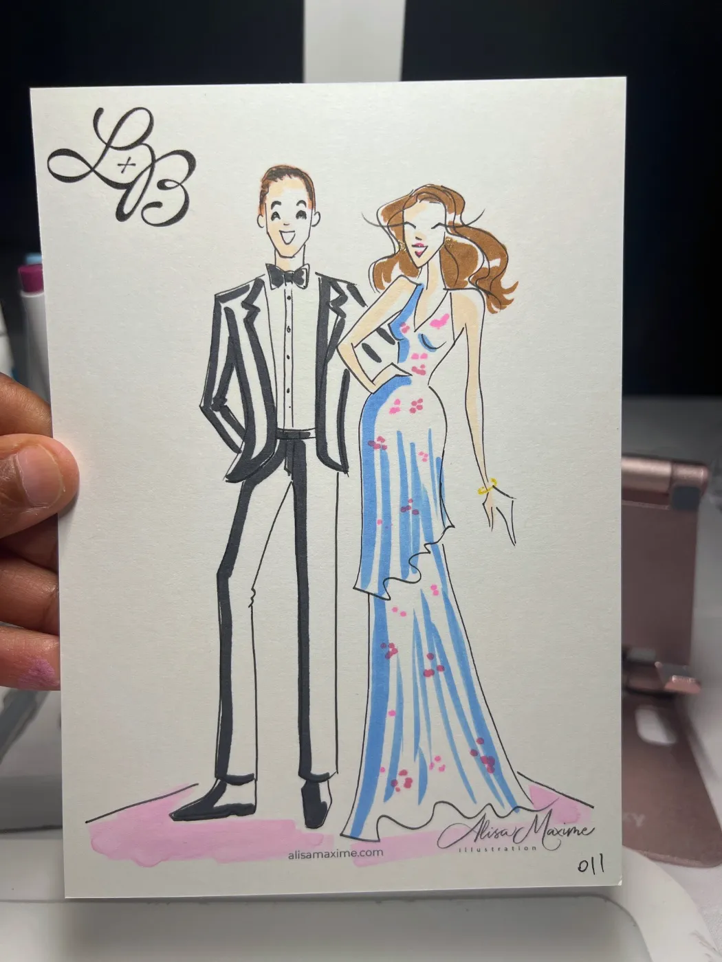 Live fashion sketch 11 from Wedding at Parker Palm Springs