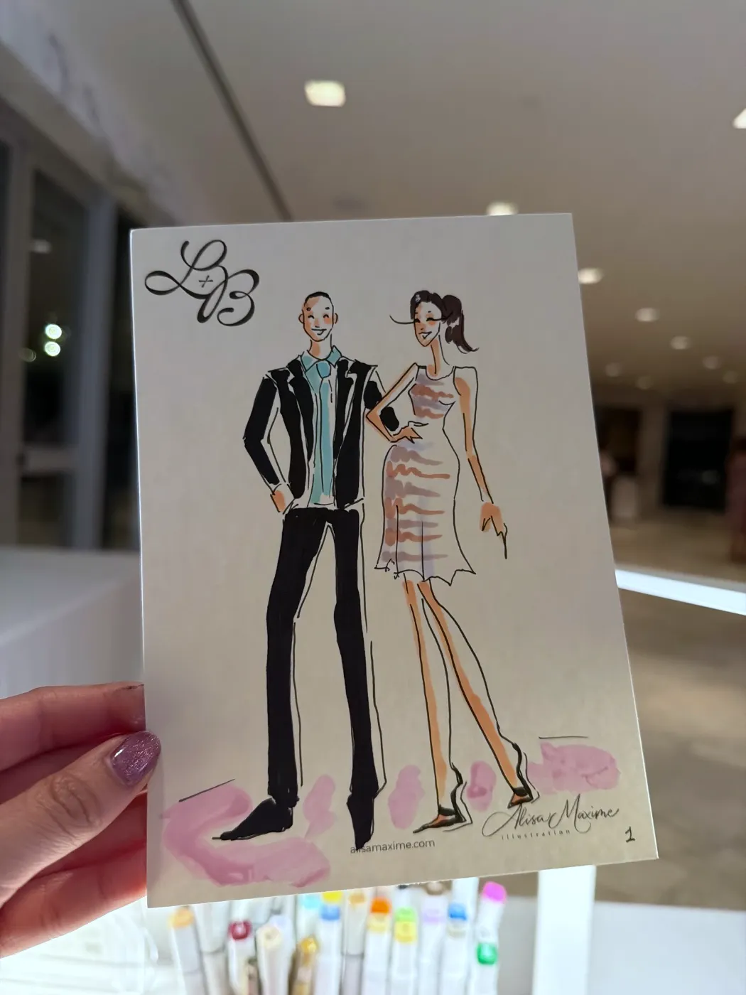 Live sketch from Wedding at Parker Palm Springs