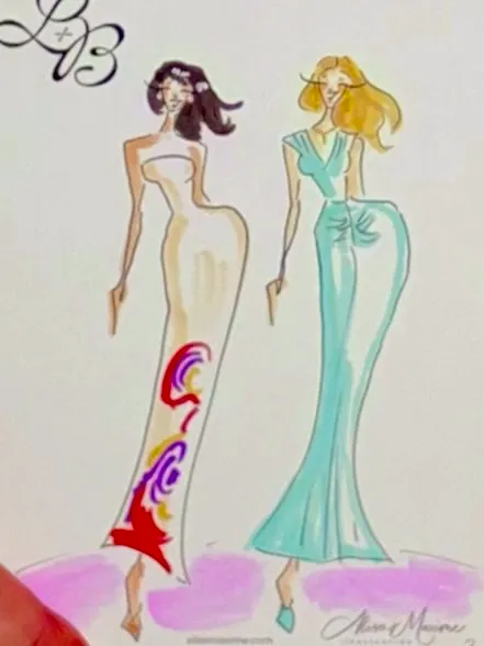Live fashion sketch 3 from Wedding at Parker Palm Springs