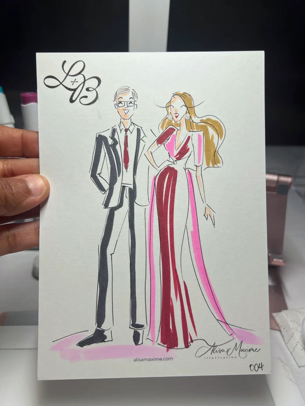 Live fashion sketch 4 from Wedding at Parker Palm Springs