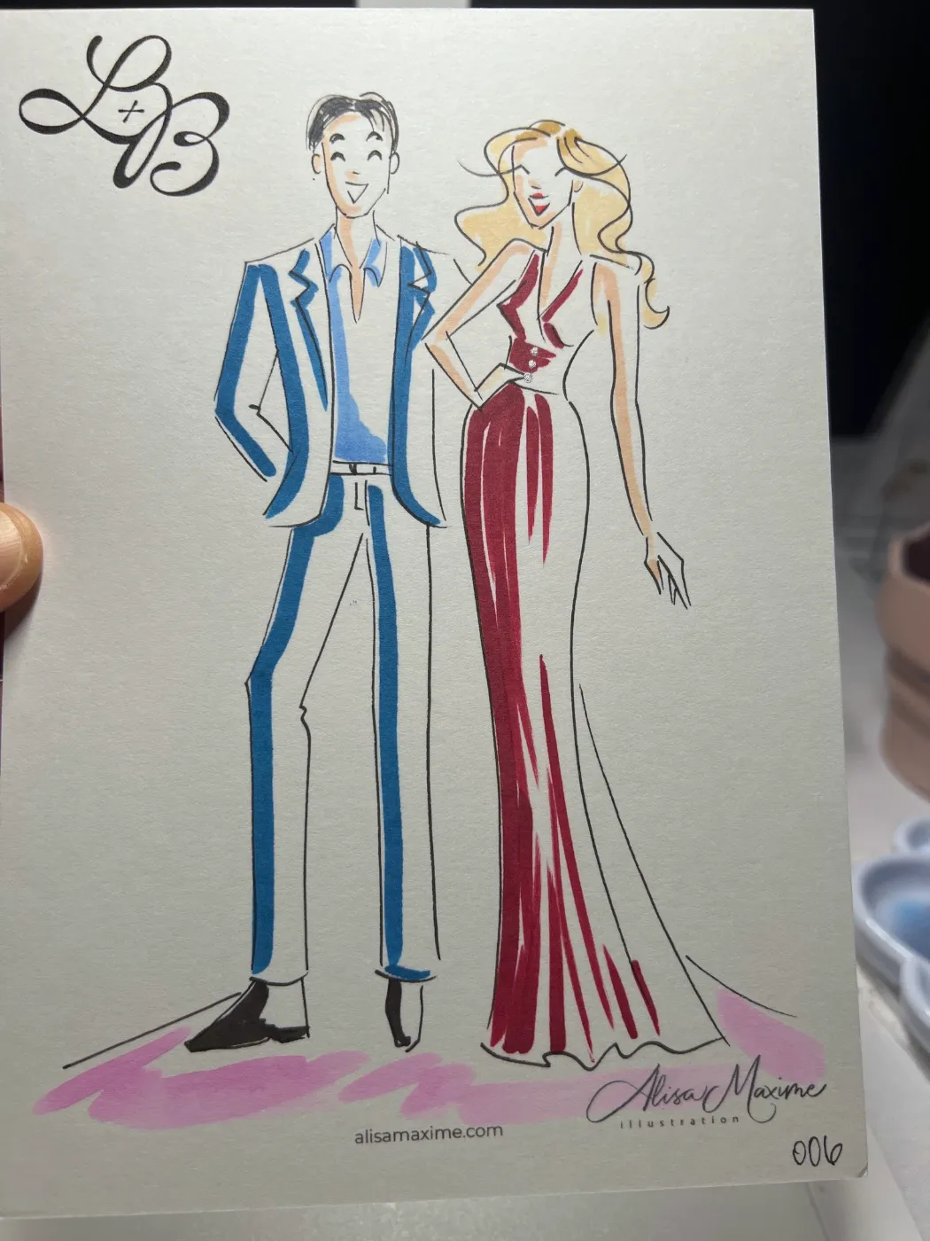 Live fashion sketch 6 from Wedding at Parker Palm Springs