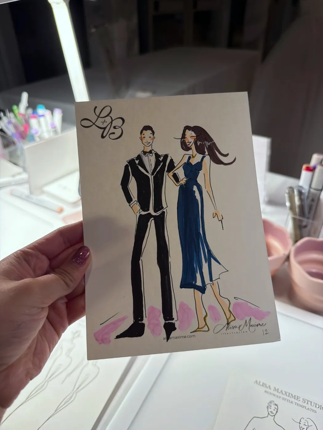 Live fashion sketch 12 from Wedding at Parker Palm Springs
