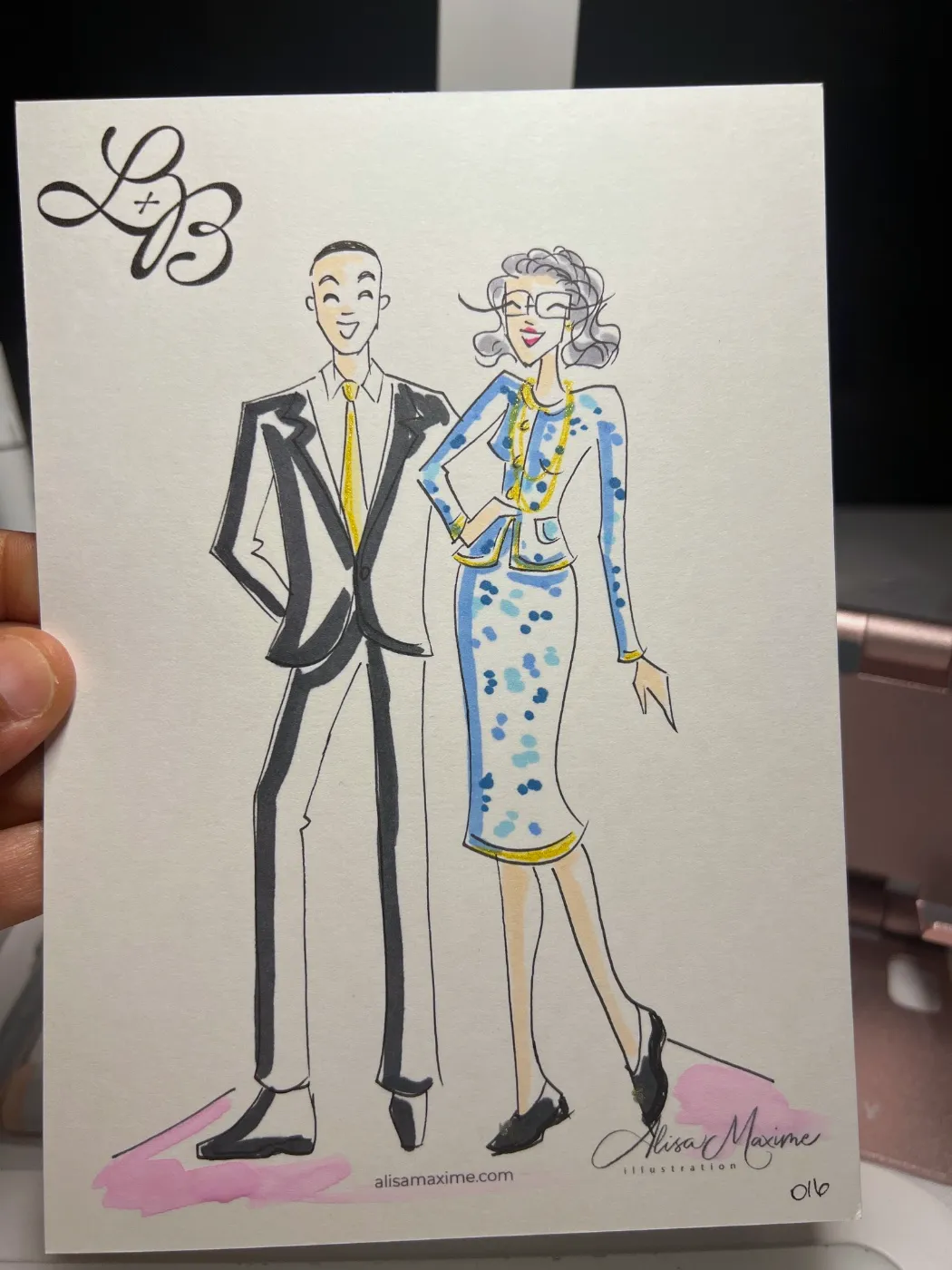 Live fashion sketch 16 from Wedding at Parker Palm Springs