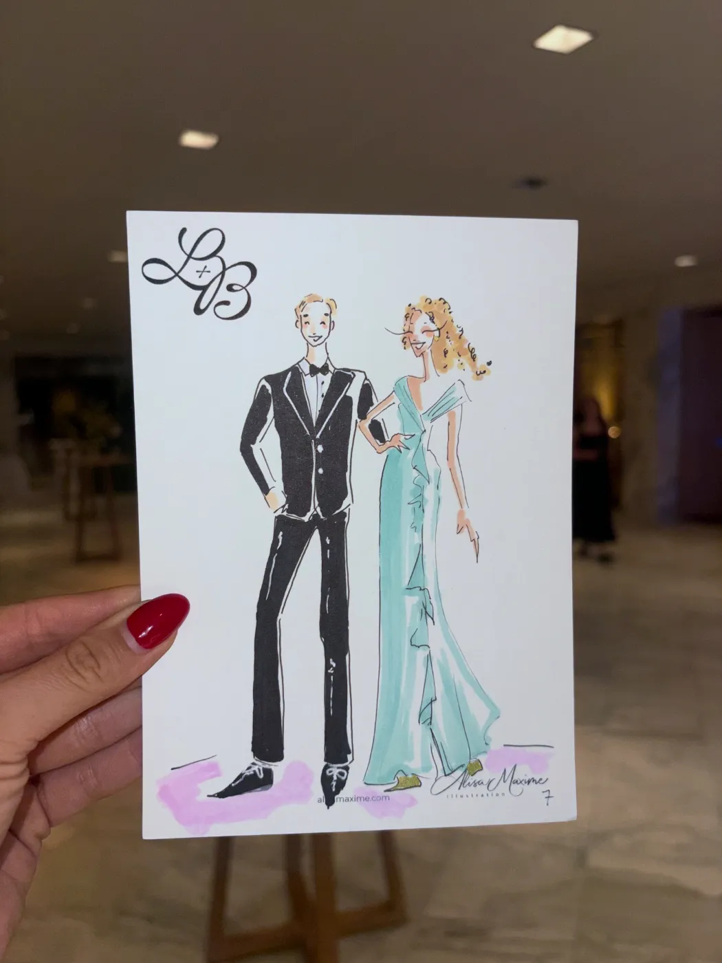 Live fashion sketch 7 from Wedding at Parker Palm Springs
