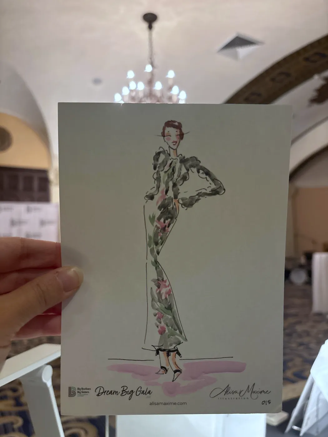 Live fashion sketch 15 from Gala at Westchester Country Club, Rye
