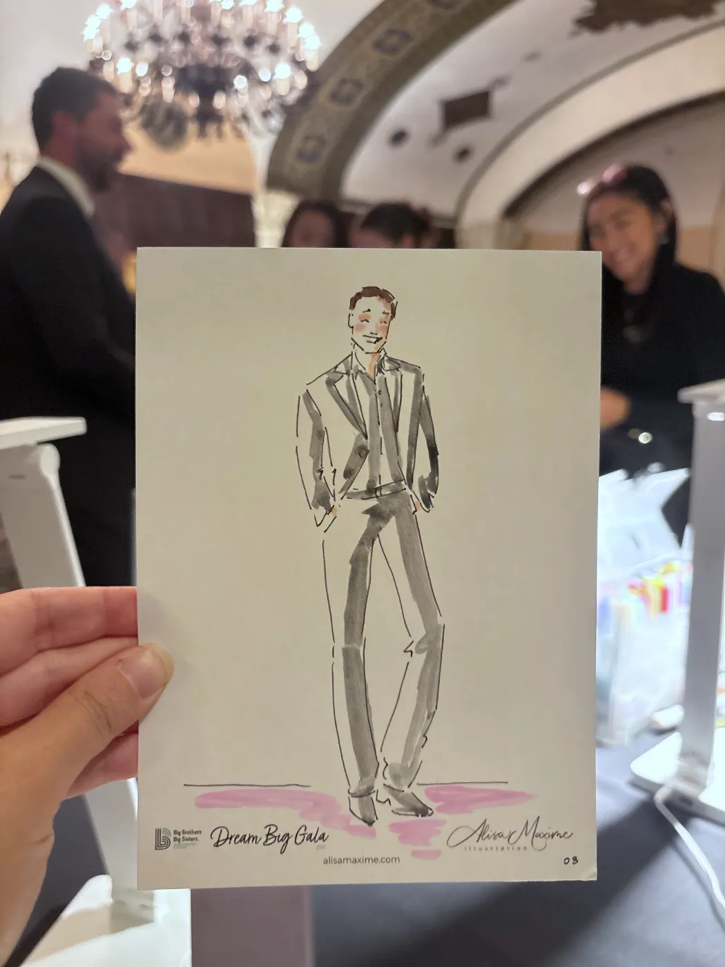 Live fashion sketch 8 from Gala at Westchester Country Club, Rye