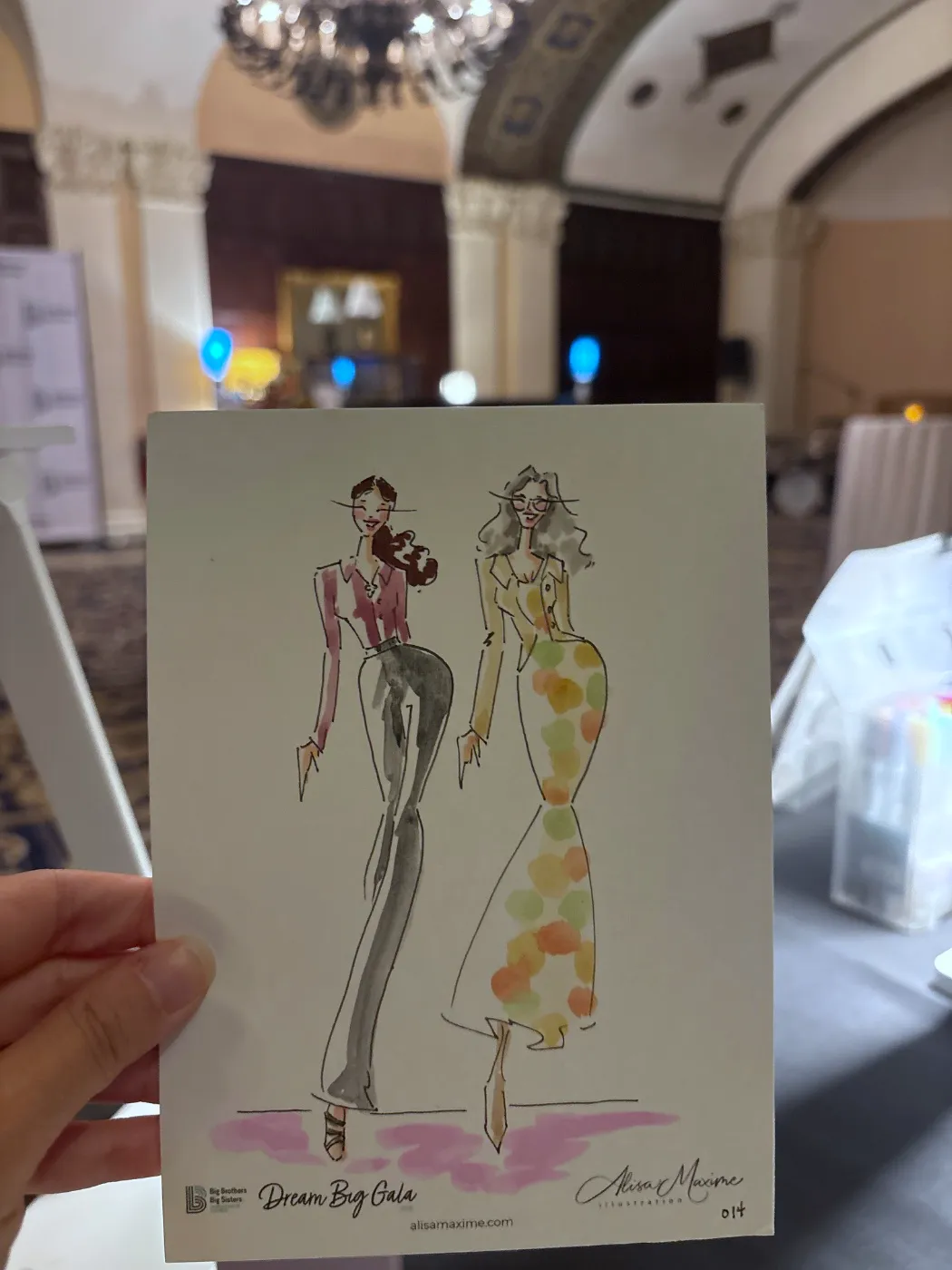 Live fashion sketch 14 from Gala at Westchester Country Club, Rye