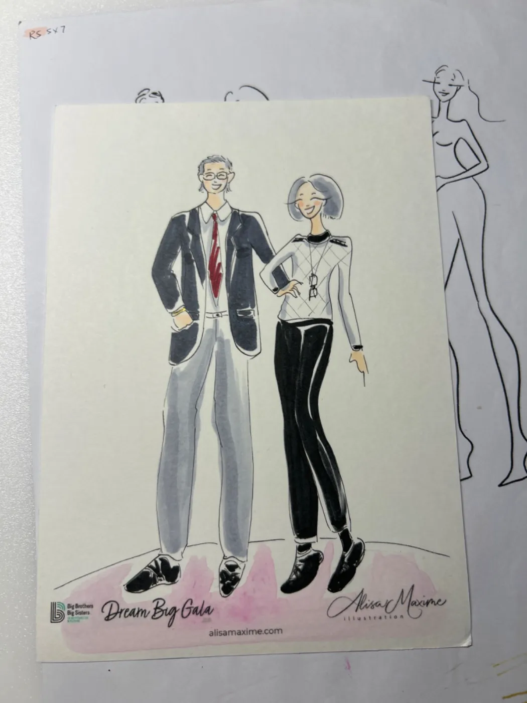 Live fashion sketch 4 from Gala at Westchester Country Club, Rye
