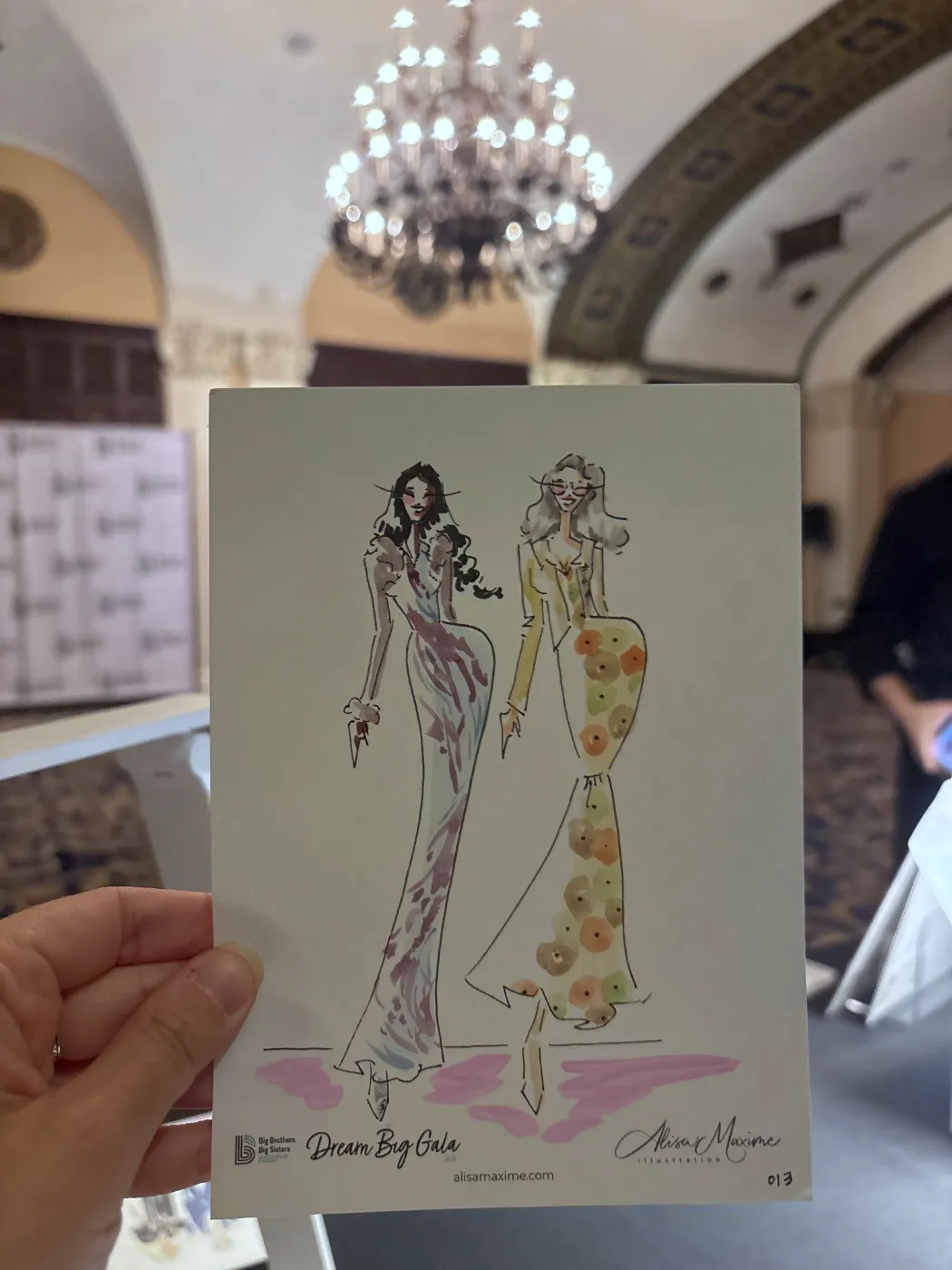 Live fashion sketch 13 from Gala at Westchester Country Club, Rye