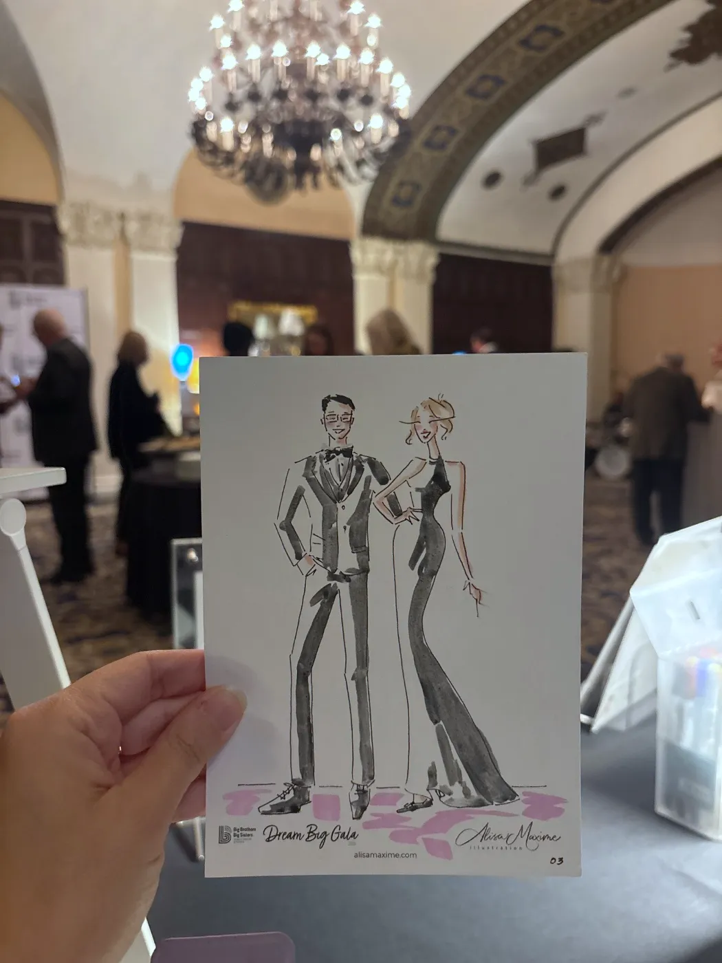 Live fashion sketch 3 from Gala at Westchester Country Club, Rye